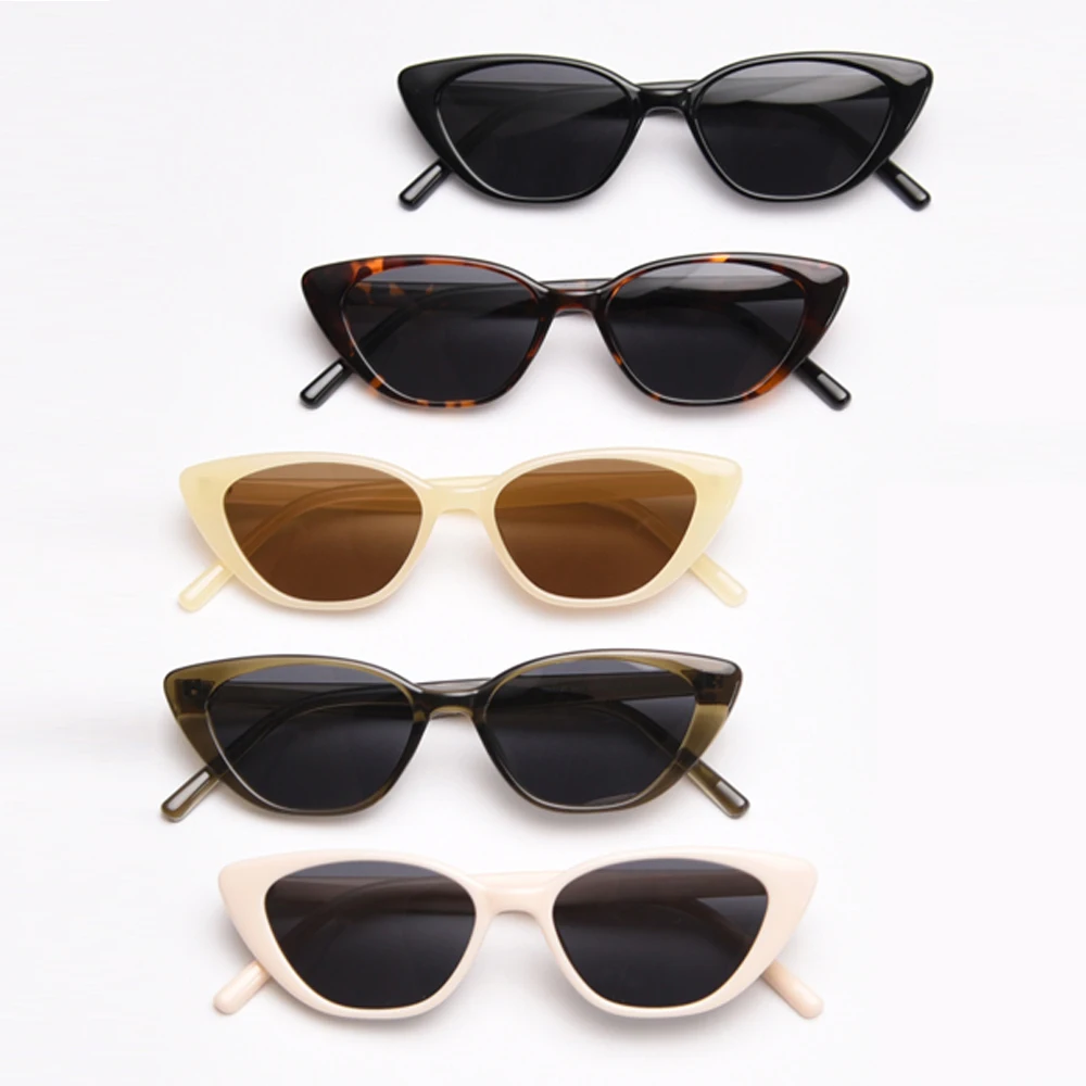 Kachawoo cat eye polarized sunglasses women retro style vintage sun glasses men tr90 frame green leopard beige European style
