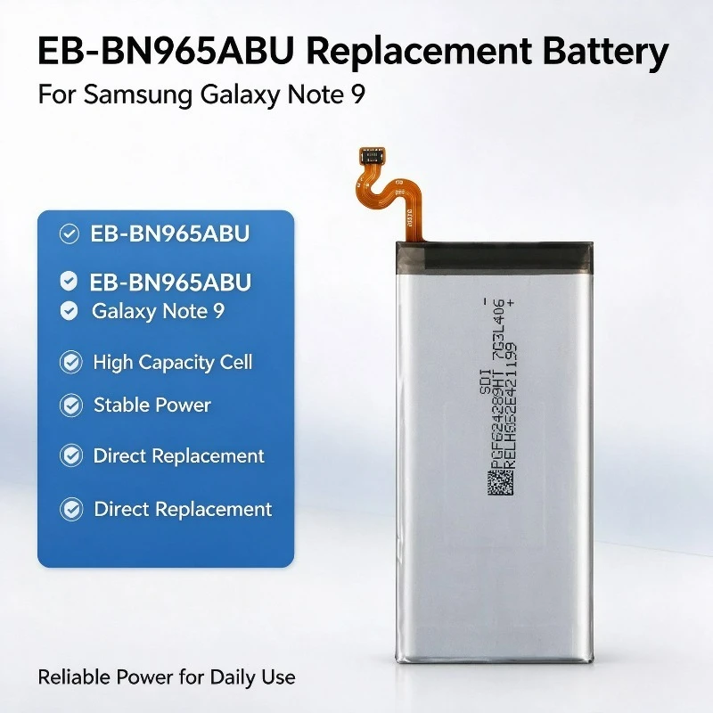 New High Capacity EB-BN965ABU Battery for Samsung Galaxy Note 9 Note9 Replacement Battery for Mobile Phone