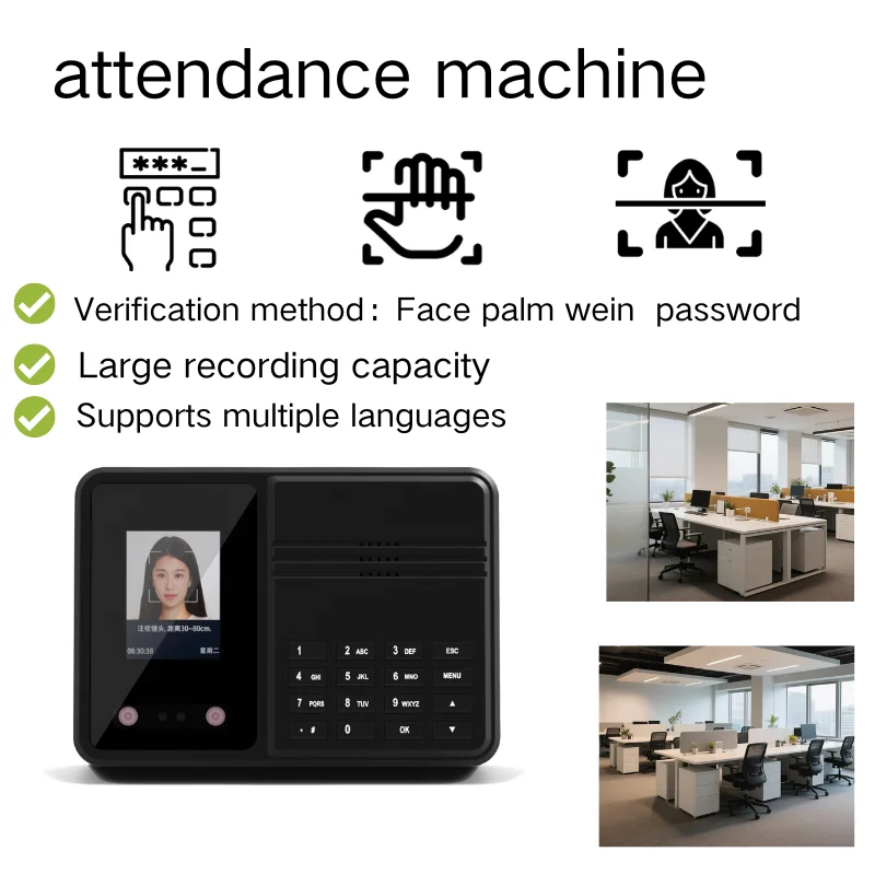 

Administrative Attendance System with palm print Support Employee Clock-in Machine for Accurate Working Time Account Managemet