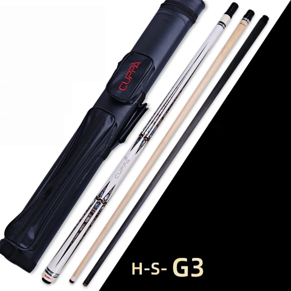 CUPPA 58 Inch Double Shaft Billiard Pool Cue Stick 11.5+11.75/12.5+12.75mm  for Enhanced Play Performance
