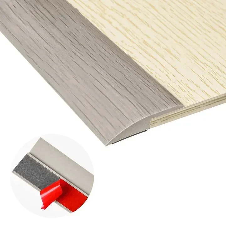 1pcs 5mm Floor Transition Strip Self-Adhesive Waterproof PVC Cuttable Wear-resistant Sealing Carpet To Tile Floor Door