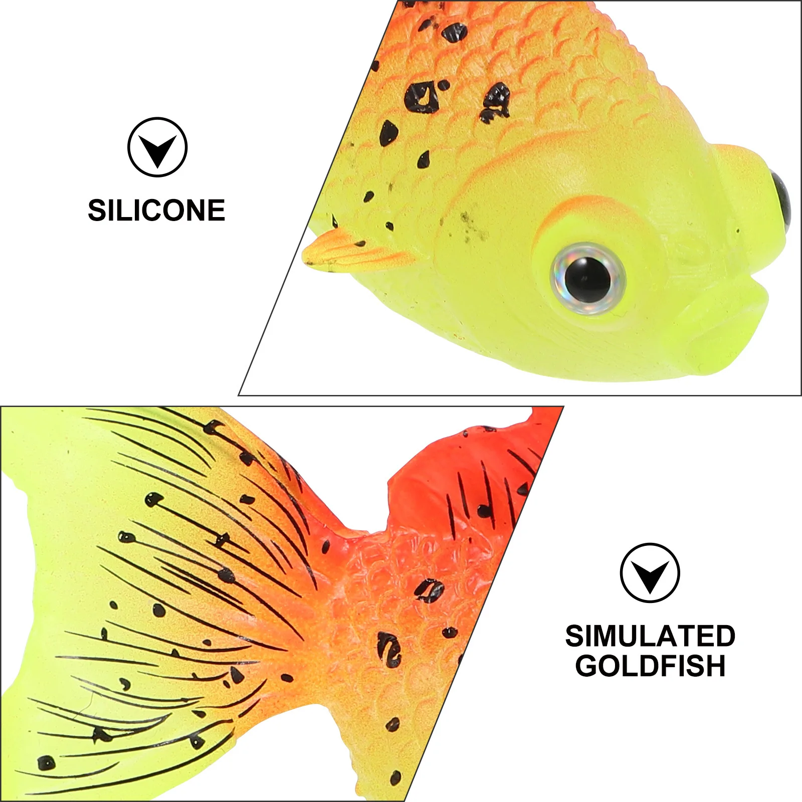 

1Pcs Aquarium Luminous Goldfish Decor Artificial Silicone Fish Simulation Ornament Natural Fish Tank Decoration Night Glow