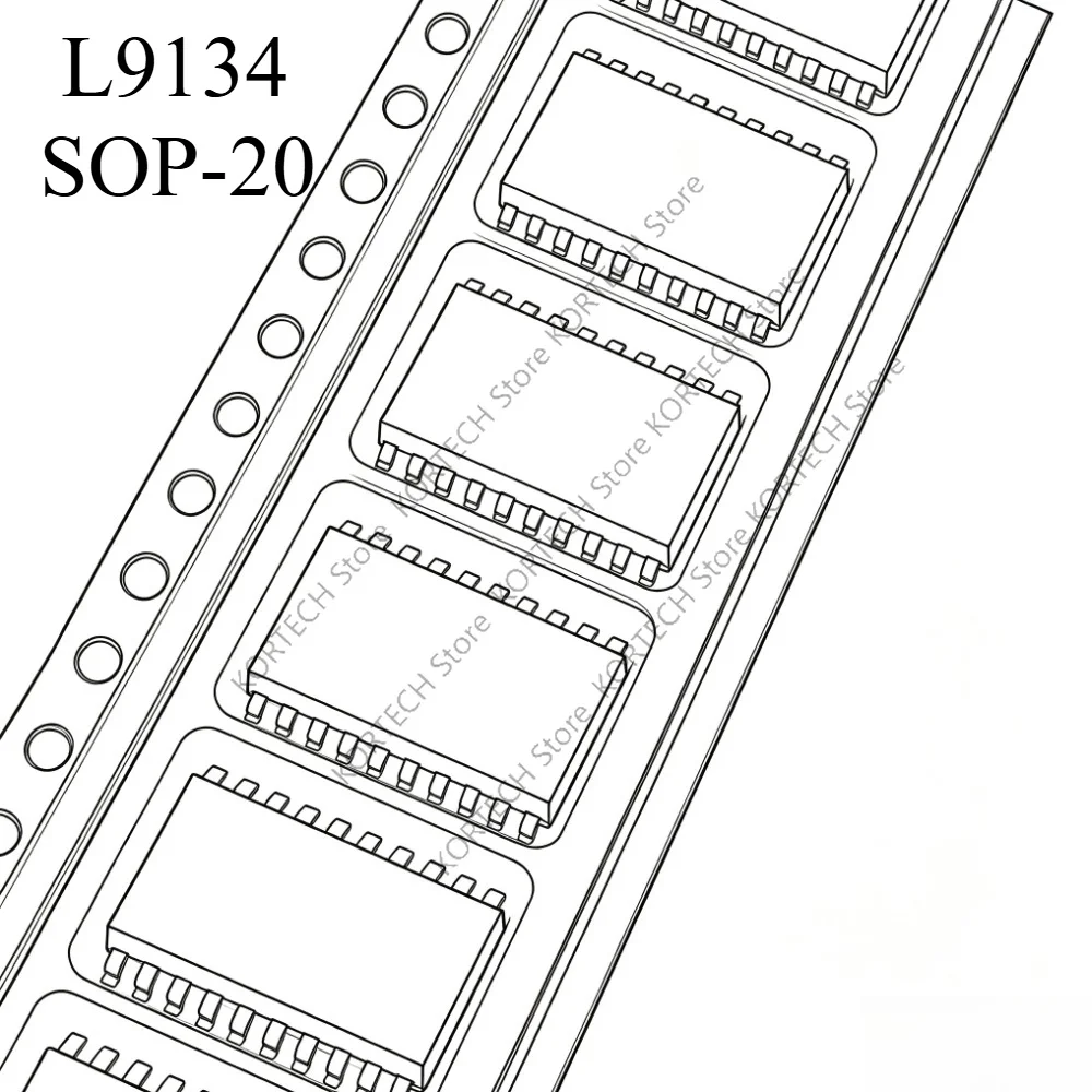5PCS 100% New Original L9134 SOP-20 SMD IC car engine ignition driver IC chip for Volkswagen Skoda