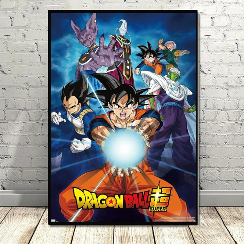 Classics Cartoon Anime Canvas Painting Dragon Ball Z Saiyan Goku Posters Print Mural Pictures Boy Room Home Wall Art Decor Gifts