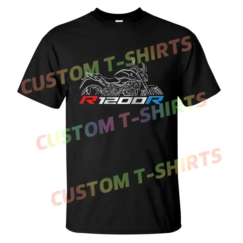 

2025 Men T Shirt Casual Moto R1200 R T-shirt 2015-2018 Graphic Summer Short Sleeves 100% Cotton S-3XL Cool Tee