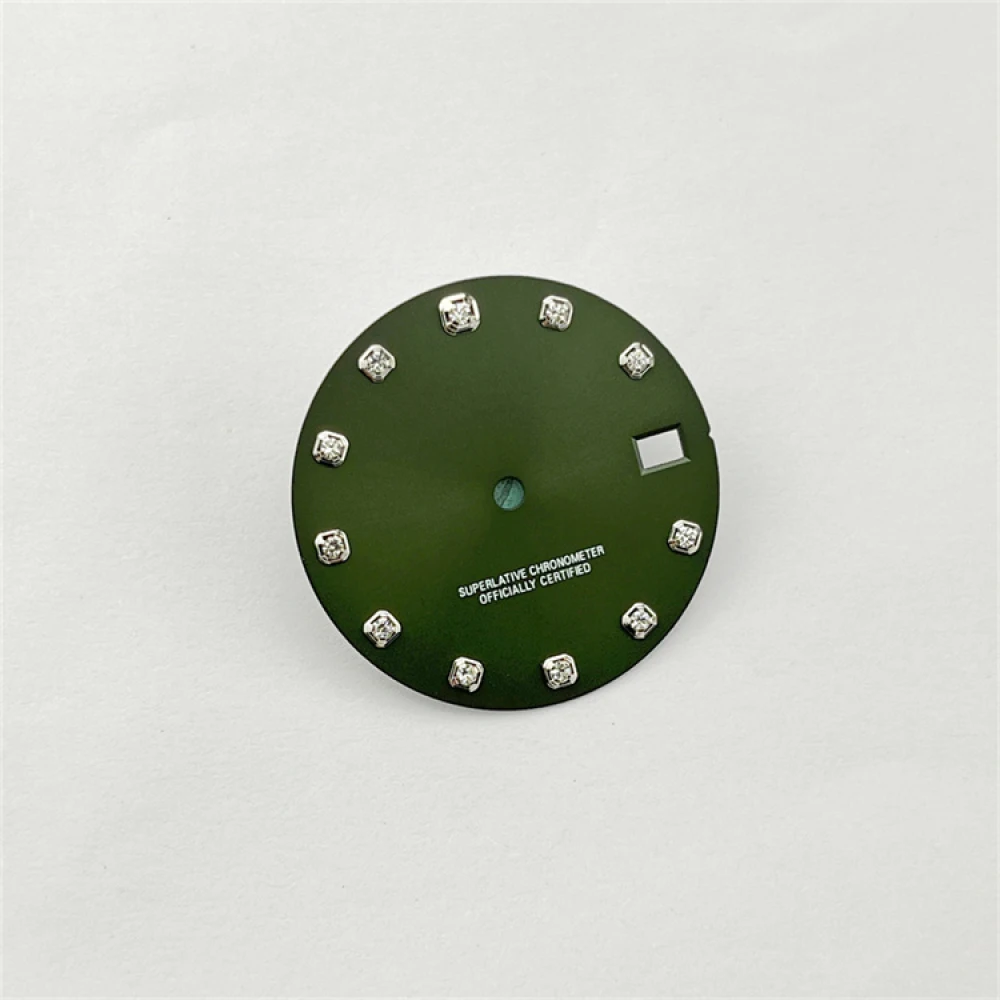 28.5mm Watch Dial for NH35 Movement Mechanical Watch Log Modification Face Diamond Encrusted Index Surface Watch Accessories
