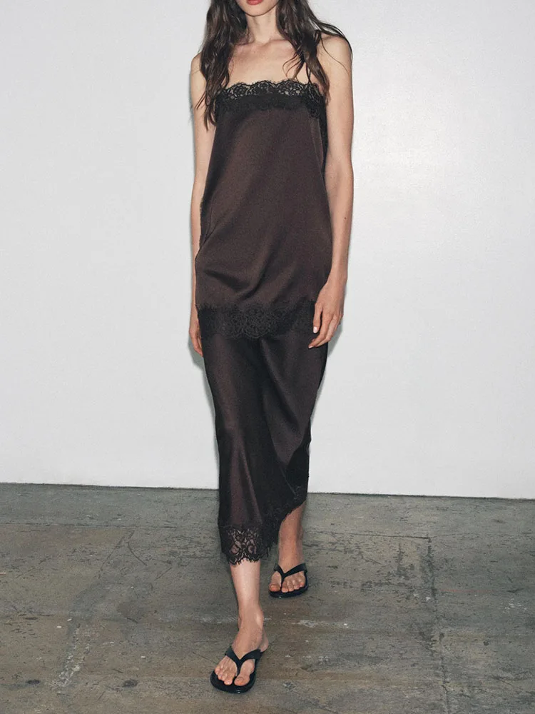 

Моющаяся кружевная блузка и юбка, комплект, новое осеннее поступление, женская одежда, миди-платье для пар и вечера