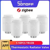 1-6PCS SONOFF TRVZB Zigbee Thermostatic Radiator Valve Smart Home eWeLink App Remote Control Works with SONOFF ZB Bridge-P