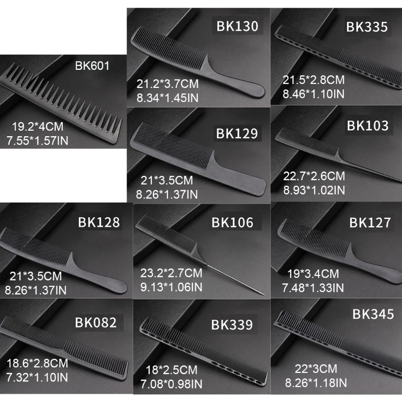 Bộ Lược Chải Tóc Bằng Sợi Carbon, Lược Tạo Kiểu Tổng Quát, Lược Làm Tóc Chống Tĩnh Điện Chịu Nhiệt, Tốt Và Dropshipping