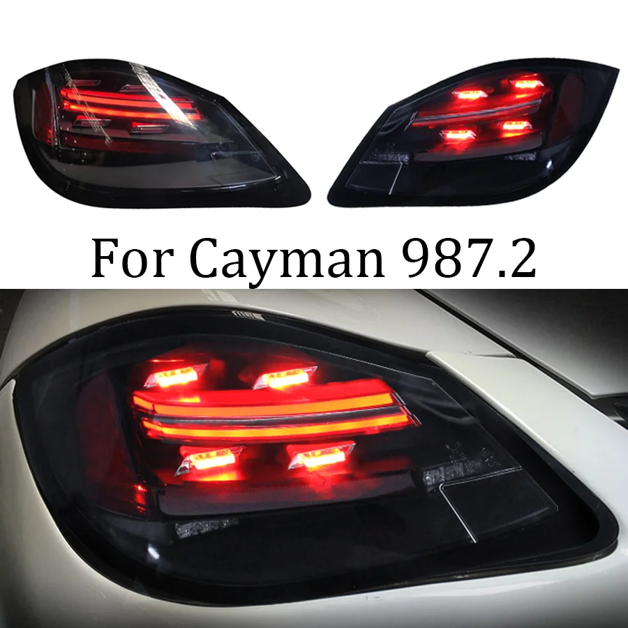 

Wooeight LED Tail Lamp Rear Taillight Assembly Housing Brake Light Reversing Lamp Assembly For Porsche Cayman 987.2 2009-2012