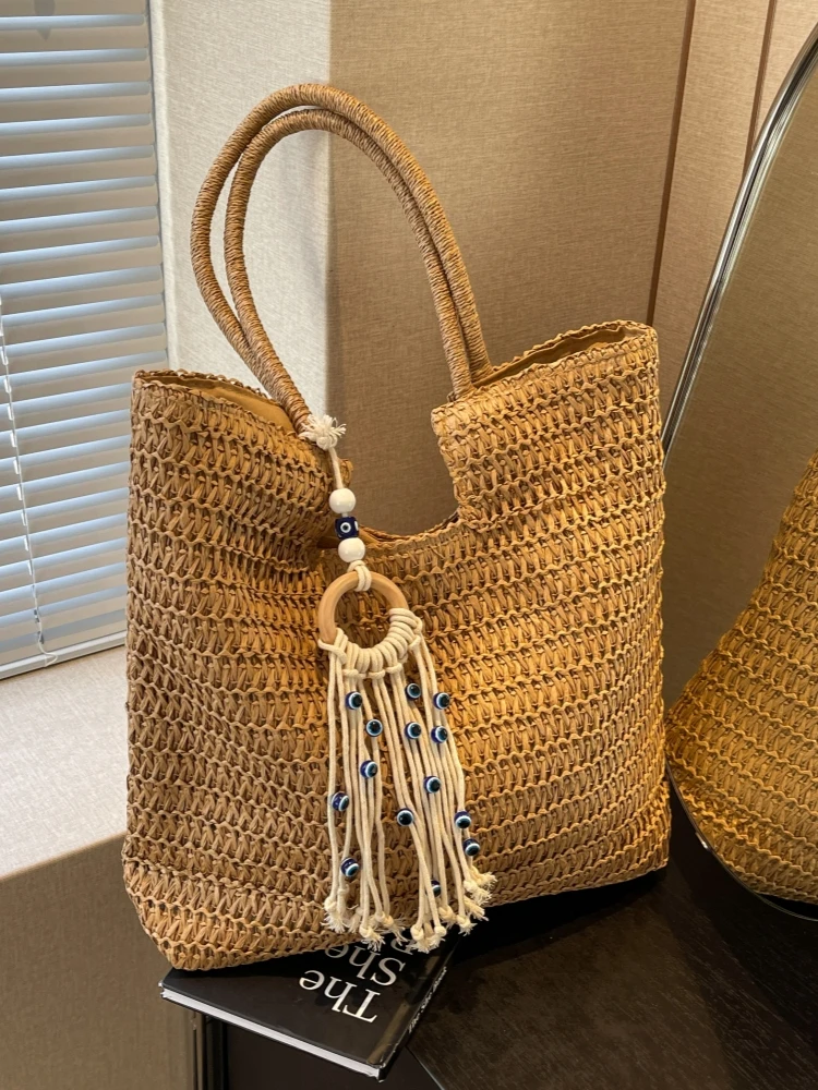 Beach Bag Straw - Bolsa de Praia Grande de Palha