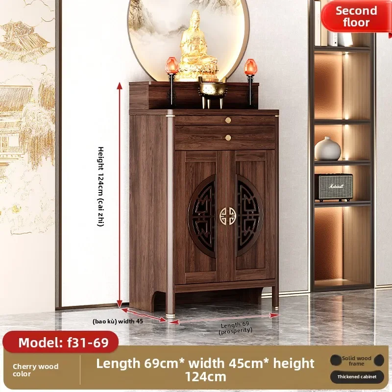 HXL مذبح الجدول البخور حالة بوذا مذبح مجلس الوزراء لعبادة بوديساتفا وإله الثروة عرض الجدول