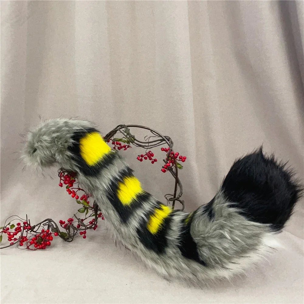 Aangepaste handgemaakte Halloween Machairodus Tijgeroren Hairhoop Hoofddeksels Staart Lolita Kostuum Accessoires Kerst Halloween