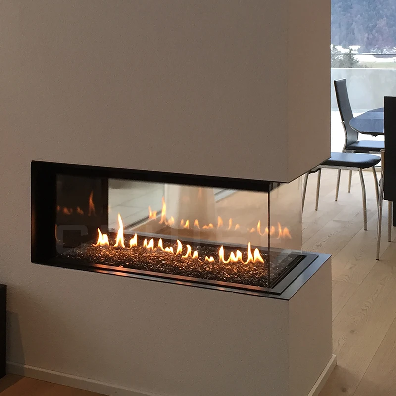 CRUISE 48 Inch 1219.2x720x380mm Indoor Insert Three-Sided LPG/LNG Natural Gas Heater Linear Gas Stove Fireplaces for Sale