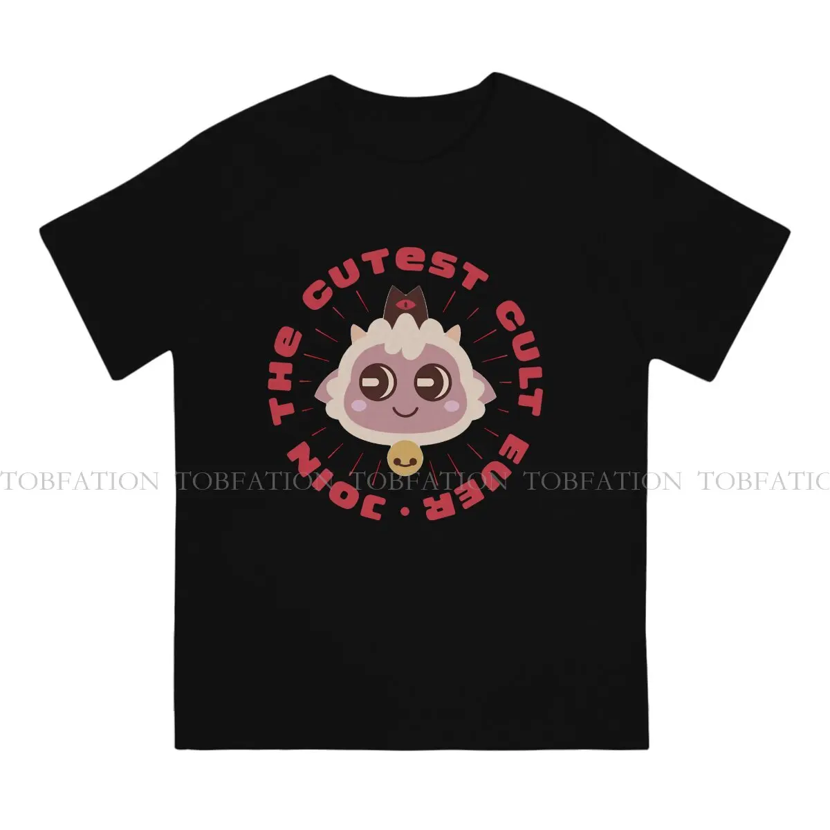 Cutest Ever Hipster TShirts Cult of The Lamb Goat Game Male Graphic Pure Cotton Streetwear T Shirt Round Neck 