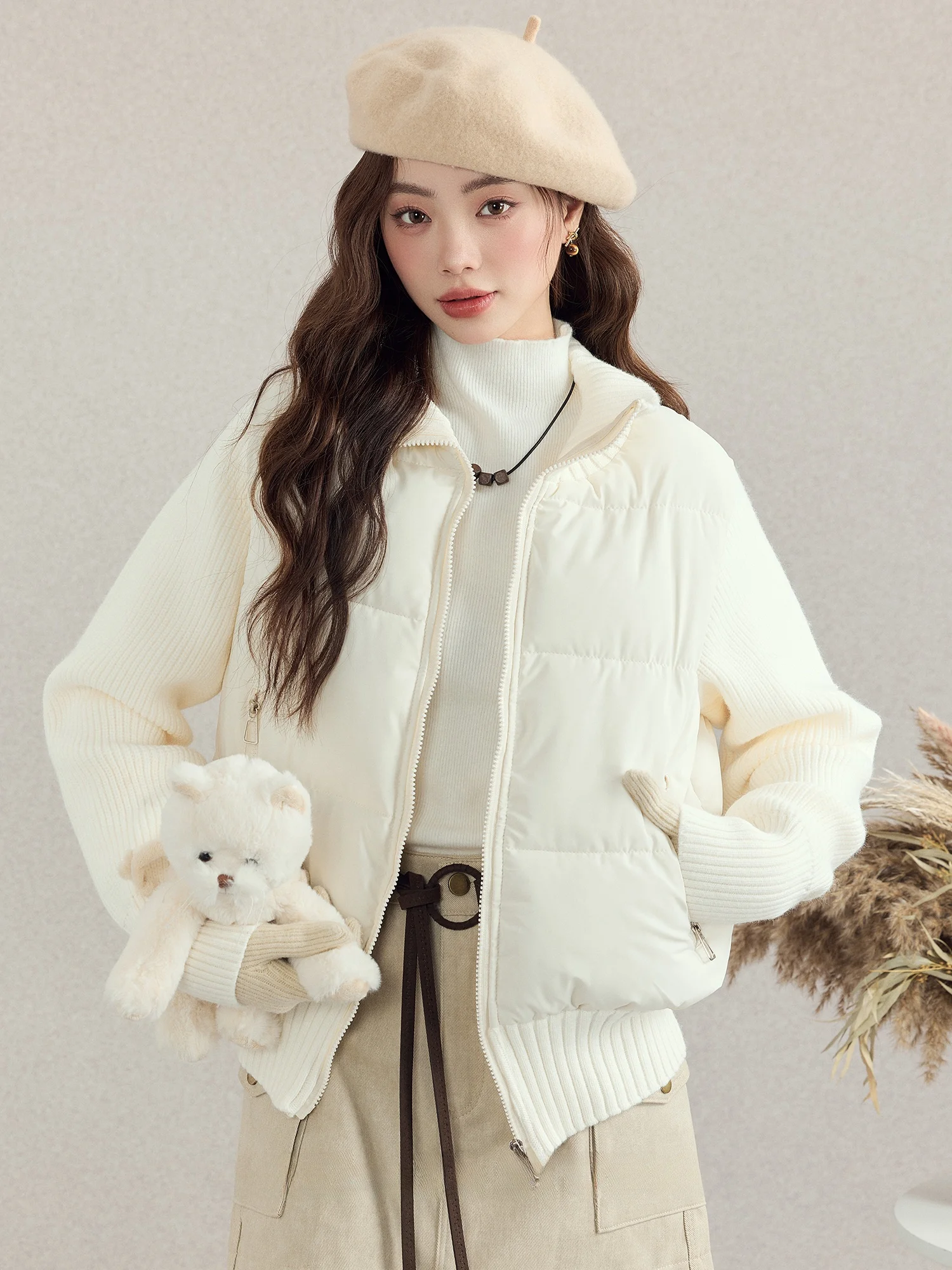 

Утепленная хлопковая куртка-пальто для женщин, осенне-зимняя новинка, легкая, с воротником-стойкой, для повседневной носки, простой дизайн