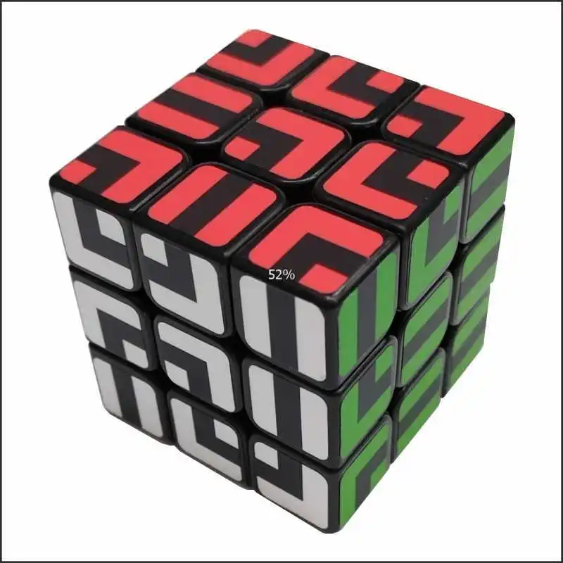 

[Wisdom] 3x3 pattern Cube puzzle maze Super difficult 4&12-color number Sudoku Earth pattern 3x3 puzzle toy gift fidget cube