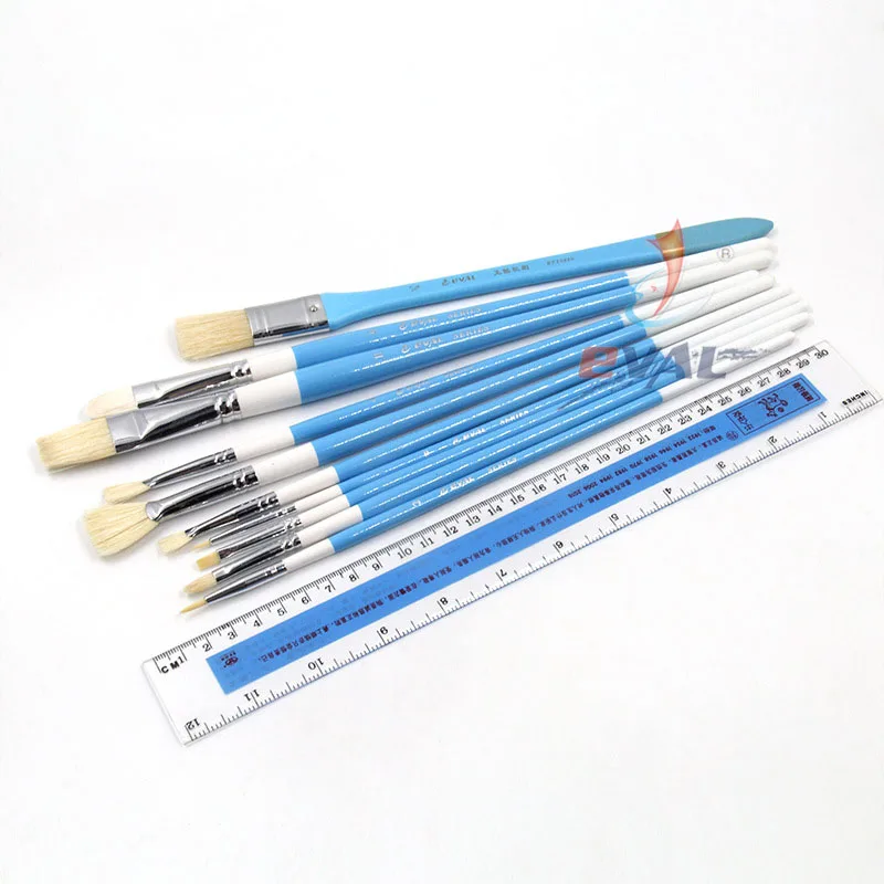 Student oil painting gouache brush pig Bristles set multi-functional brush 10 pcs new styles watercolor travel set Art Supplies
