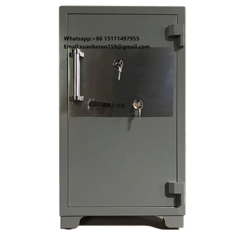 

Industrial Grade Large Capacity Gray Safe with Double Key Lock High Security Vault for Valuables Safe Deposit Storage