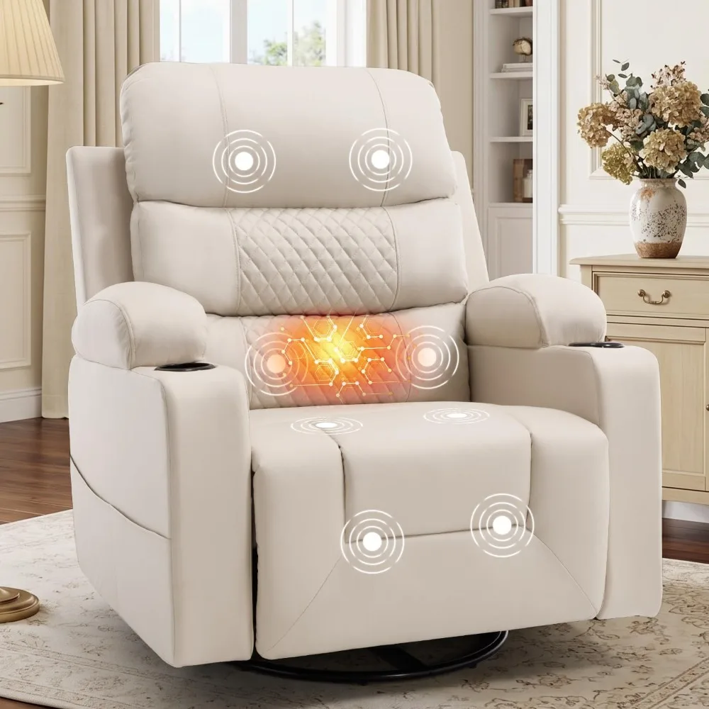Extra Wide Power Swivel Rocker Recliner Nursery Rocking Glider Chair, Custom