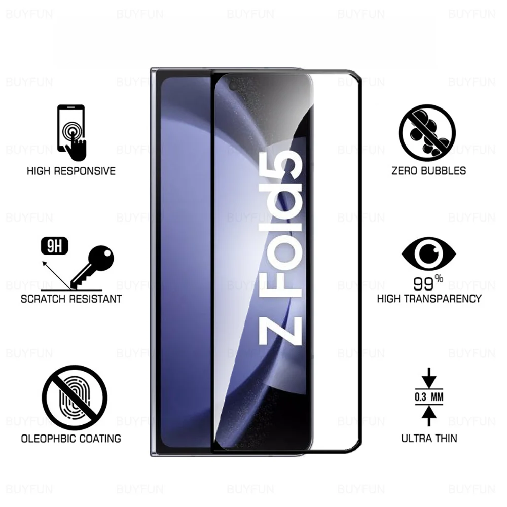 Glass For Samsung Galaxy Z Fold5 Tempered Glass ZFold 5 Z Fold 3 4 Fold3 Fold4 ZFold5 5G Full Cover Screen Protector Camera Film