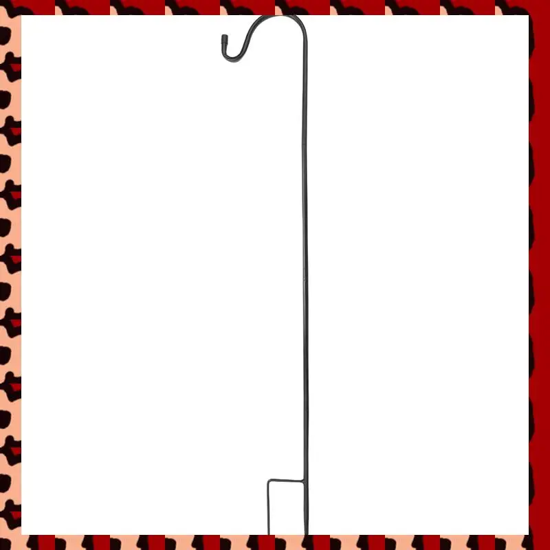 

A72P 5X Shepherd Hooks Rust Resistant Garden Stake Outdoor Metal Plant Stand Hanger Bird Feeder Pole 80.5X10x1cm