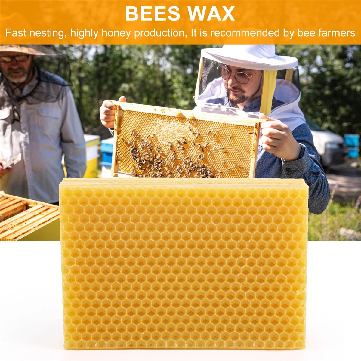 30Pcs Honeycomb Foundation Bee Wax Foundation Sheets Paper Candlemaking Beeswax Flakes Beekeeping Tool HOT