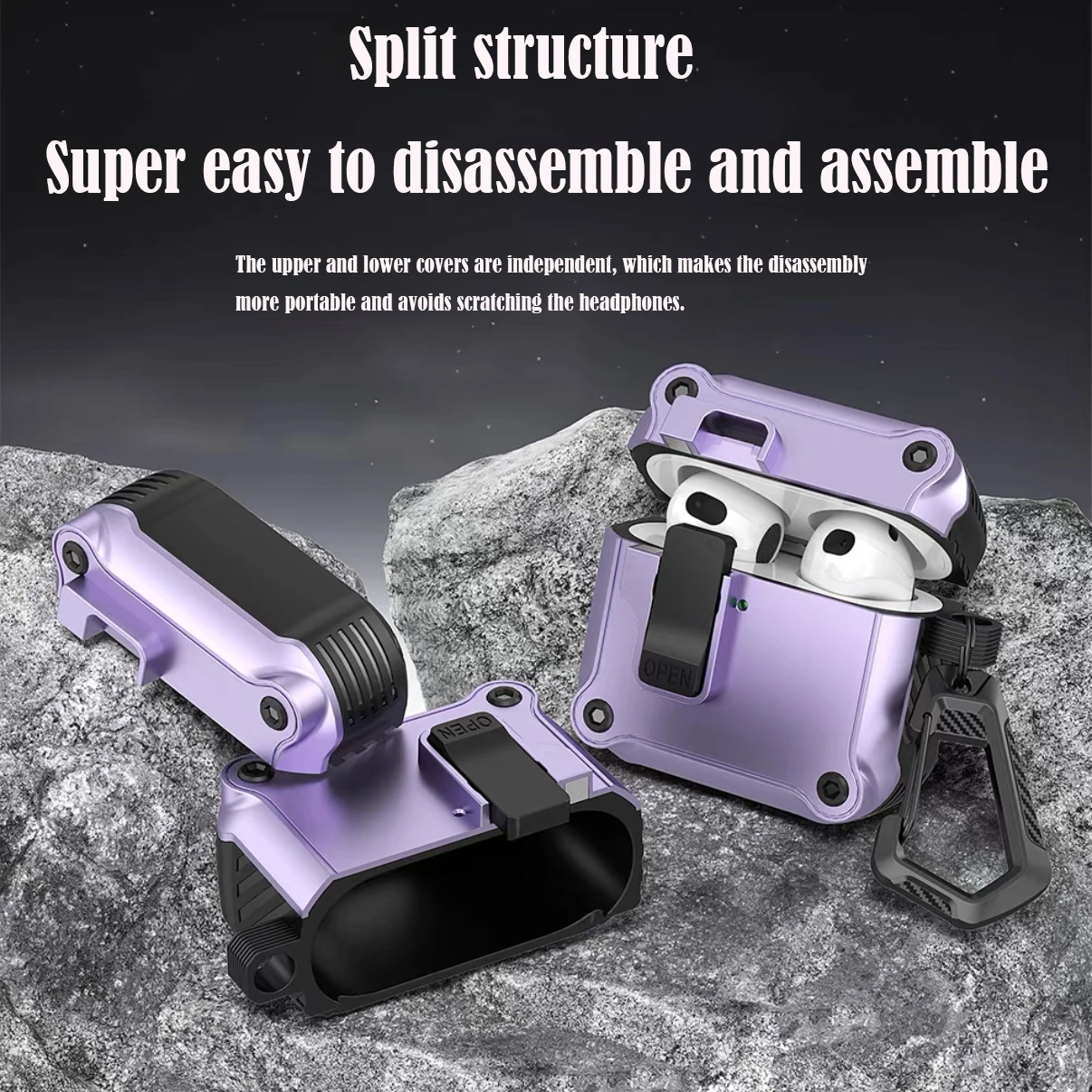 

For AirPods Pro 3 2025 Case Lock Shockproof Cover Protective Cases Coque for Men Women For AirPods Pro 3 3rd Pro3 Generation