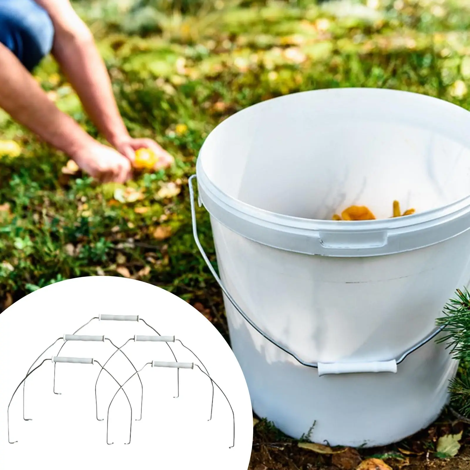 5x 5L Bucket Handles Replacement Water Bucket Handle Easy to Install Ergonomic Sturdy Bucket Accessories Grip for Outdoor