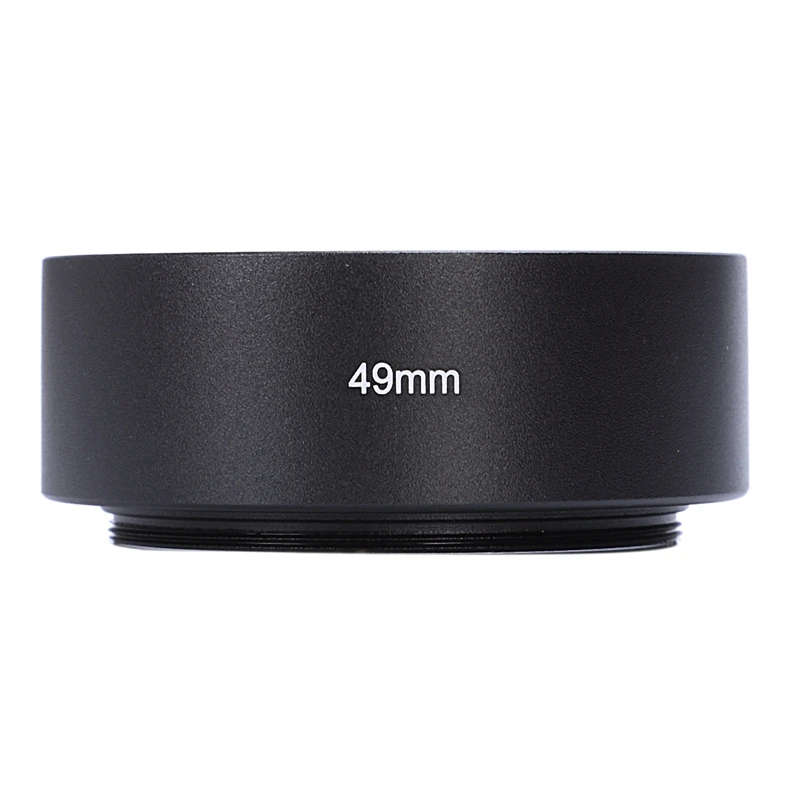 Y16A 49mm Mount Standard Metal Lens Hood for Canon Nikon Pentax Sony Olympus