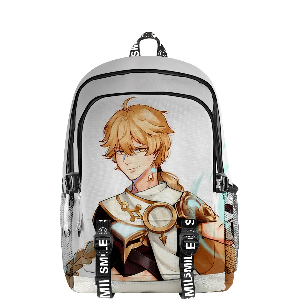 

Популярные школьные сумки Genshin Impact Game с 3D принтом в стиле хип-хоп, унисекс, оксфордские водонепроницаемые многофункциональные дорожные рюкзаки для ноутбуков