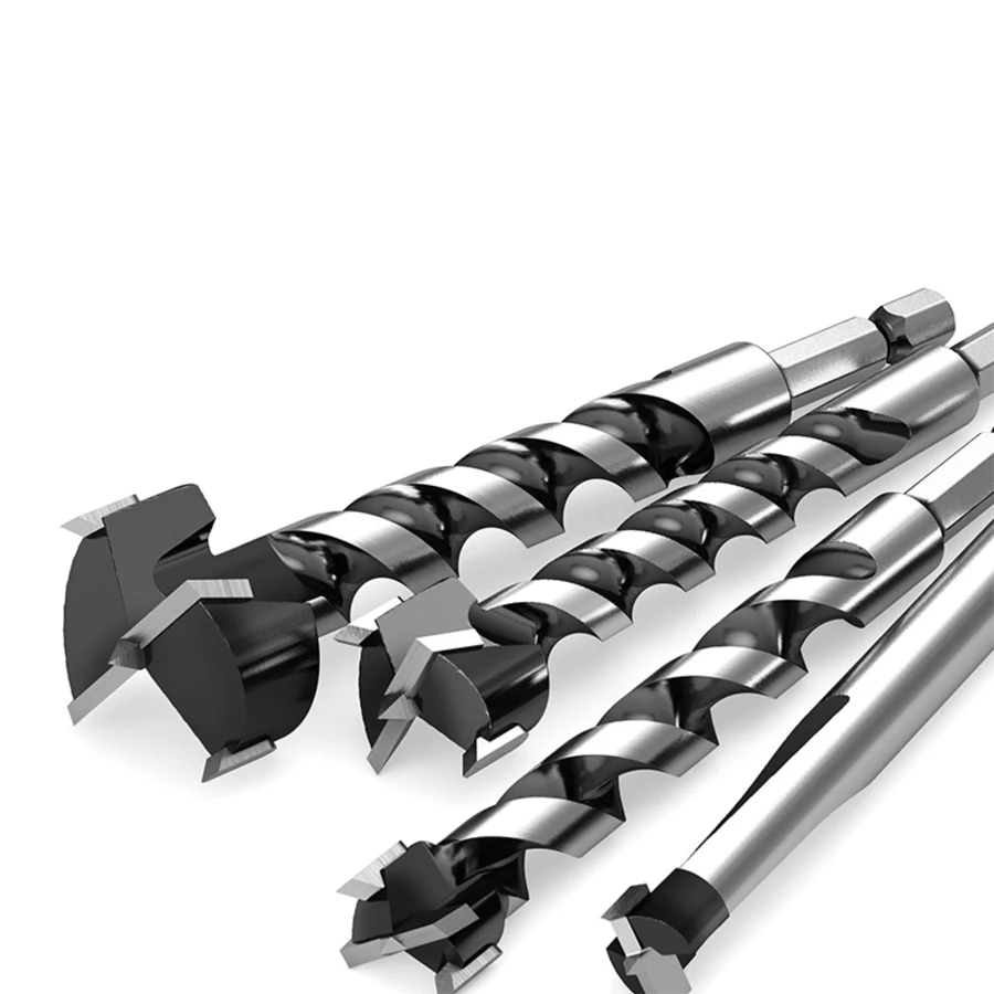 10-35mm Woodworking Alloy Hole Opener Elongated Hexagonal Shank Reaming Drill Door Drawer Plastic Thick Wooden Table Hole Drill