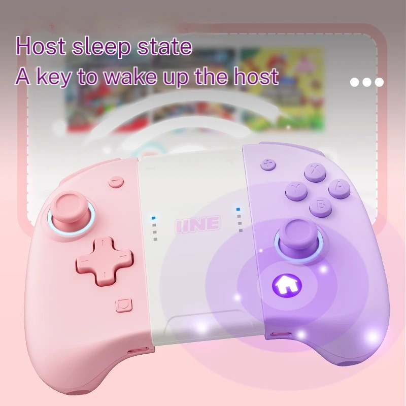 Candy Pop GamePad for Switch / Turbo Auto-fire One button to wake up Six-axis somatosensory Colorful RGB Light E-sports Games