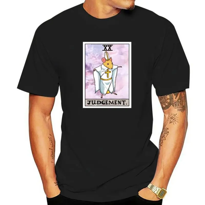 Dorime Rat Judgement Tarot Card Funny Meme Fashionable Mens T Shirts Cotton Tops Shirts Fitness Tight