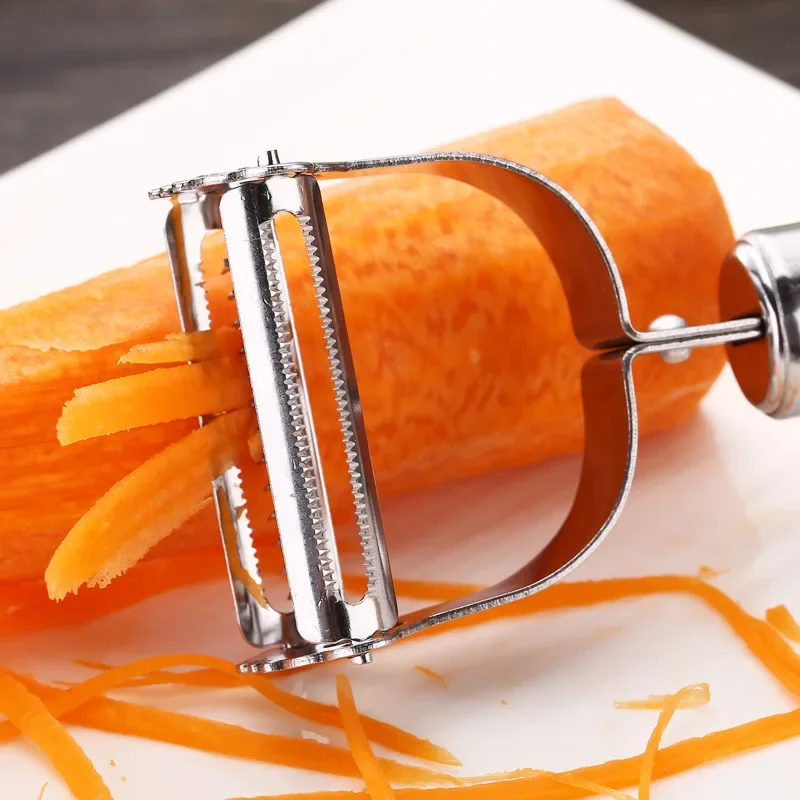 Edelstahl-Gemüseschneider Multifunktionaler Kartoffel-Karotten-Gurken-Reiber Julienne-Schäler Obst-Gemüse-Schäler Küchenwerkzeug – Detail 6