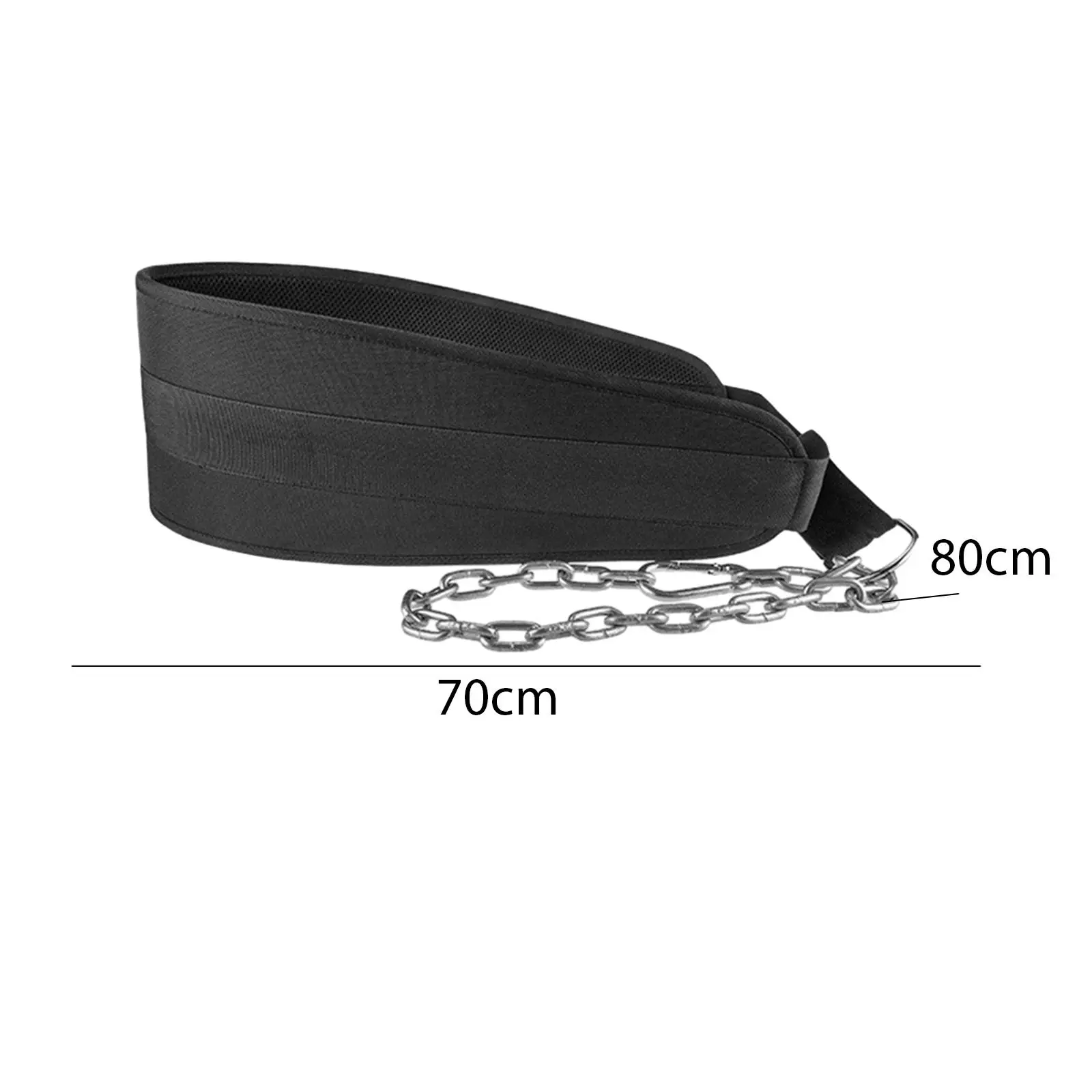 Weightlifting Belt with Chain Adjustable Portable Gym Lifting Belt Pull-up Weight Belt Workout Belt for Home Training Barbell