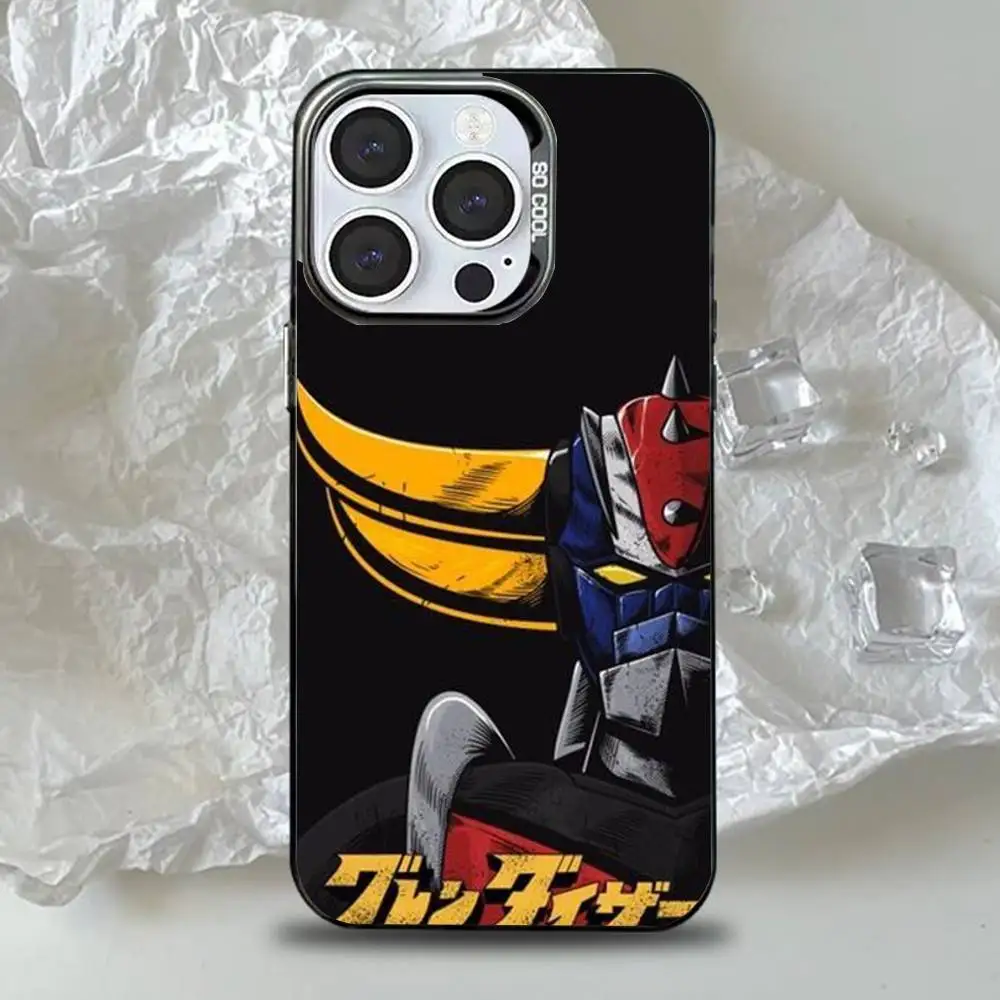 Чехол для телефона UFO Robot Goldorak для iPhone 16,15,14,13,12,11, Pro, Max, Plus, Mini, XS, SE, черный матовый жесткий бампер с защитой от падения