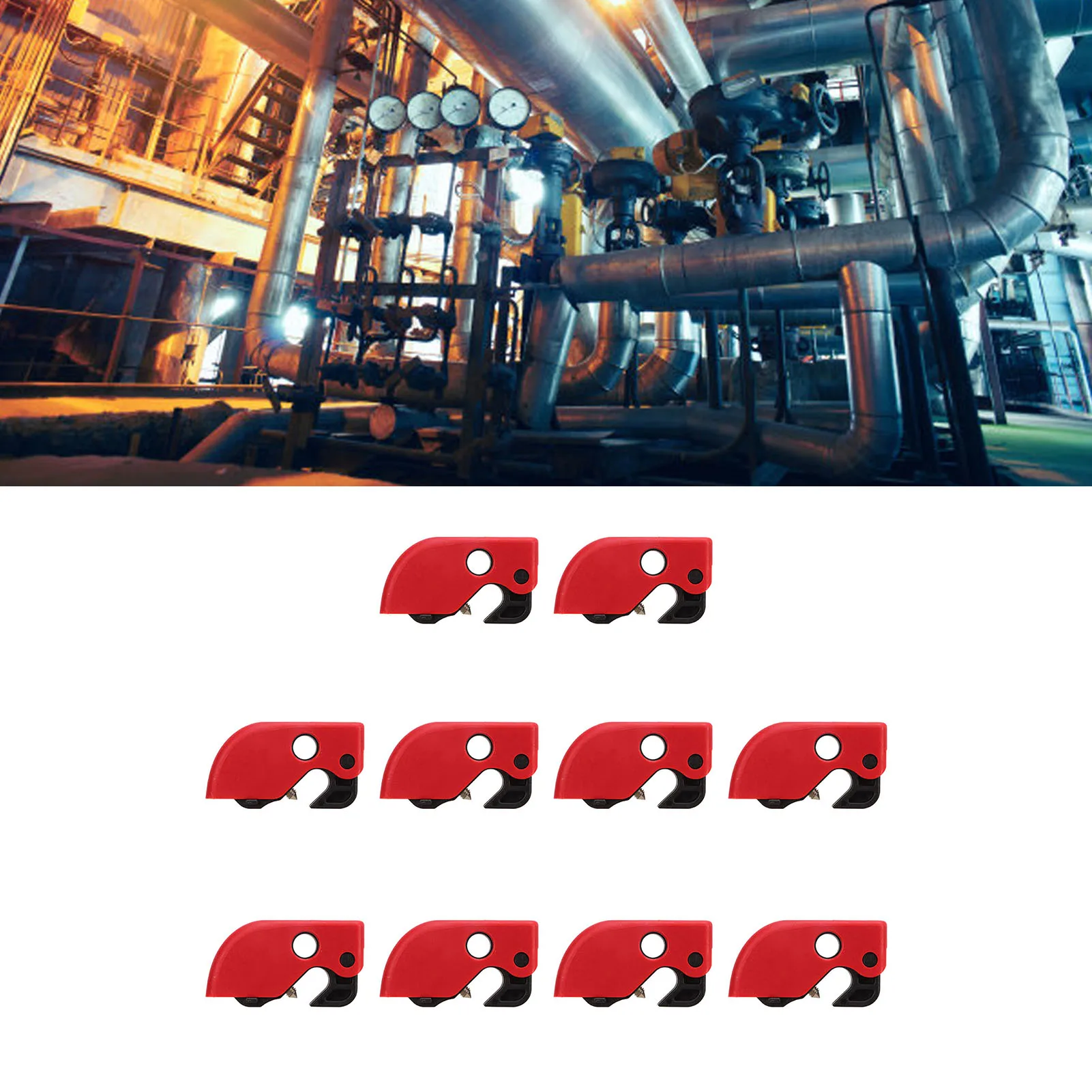 10 قطعة جهاز قفل قطاع دارة محمول عالي الجودة مشبك متين على مجموعة قفل الأمان للطاقة الكيميائية الصناعية