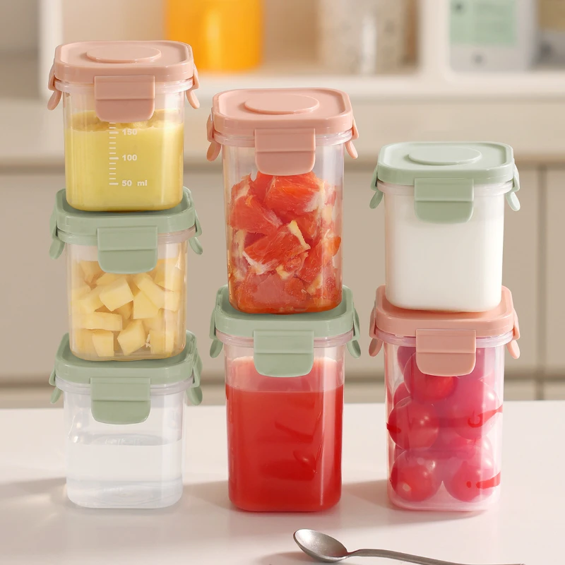 

Storage Box Silicone Sealing Ring Four-Sided Lock Food Grade Material Storage Box Environmentally Friendly Suitable for Kitchen