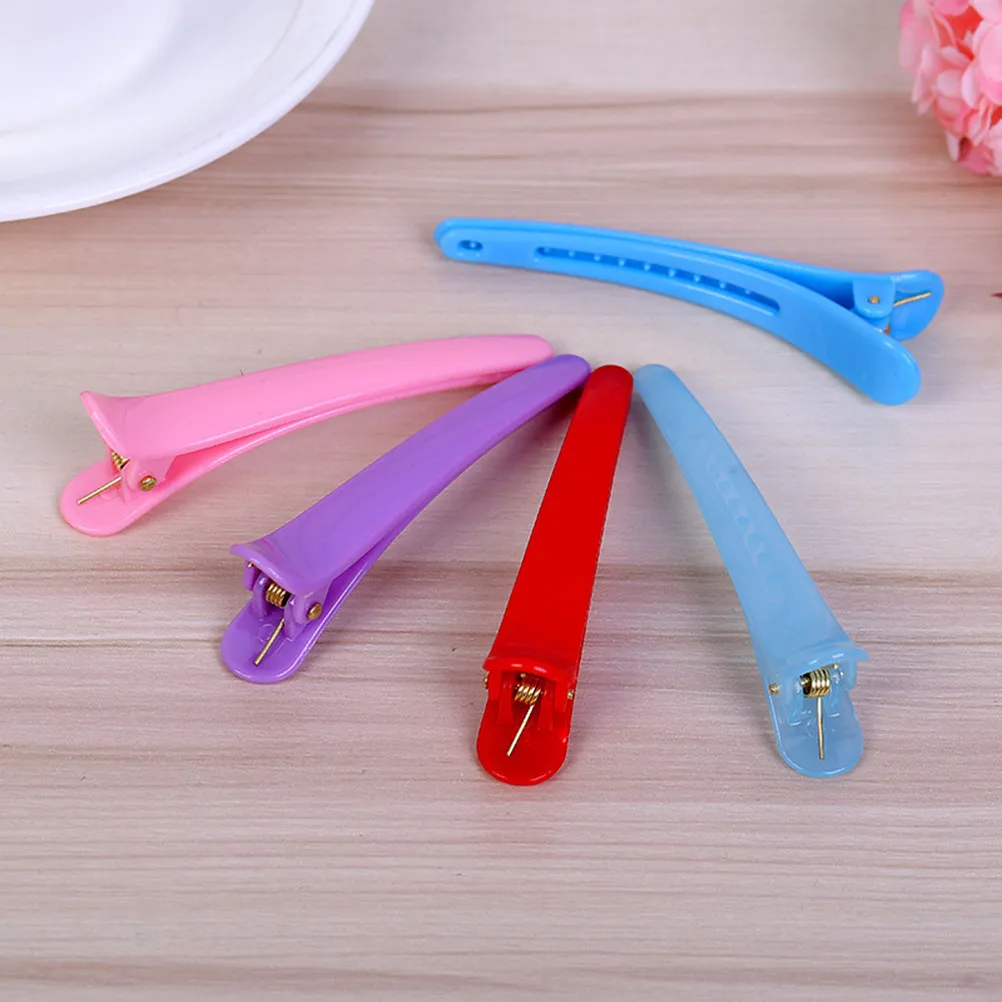 

50Pcs Plastic Hair Clips Duckbill Sectioning Clips Lightweight Rustproof Hair Salon Styling Grip Multicolor Set