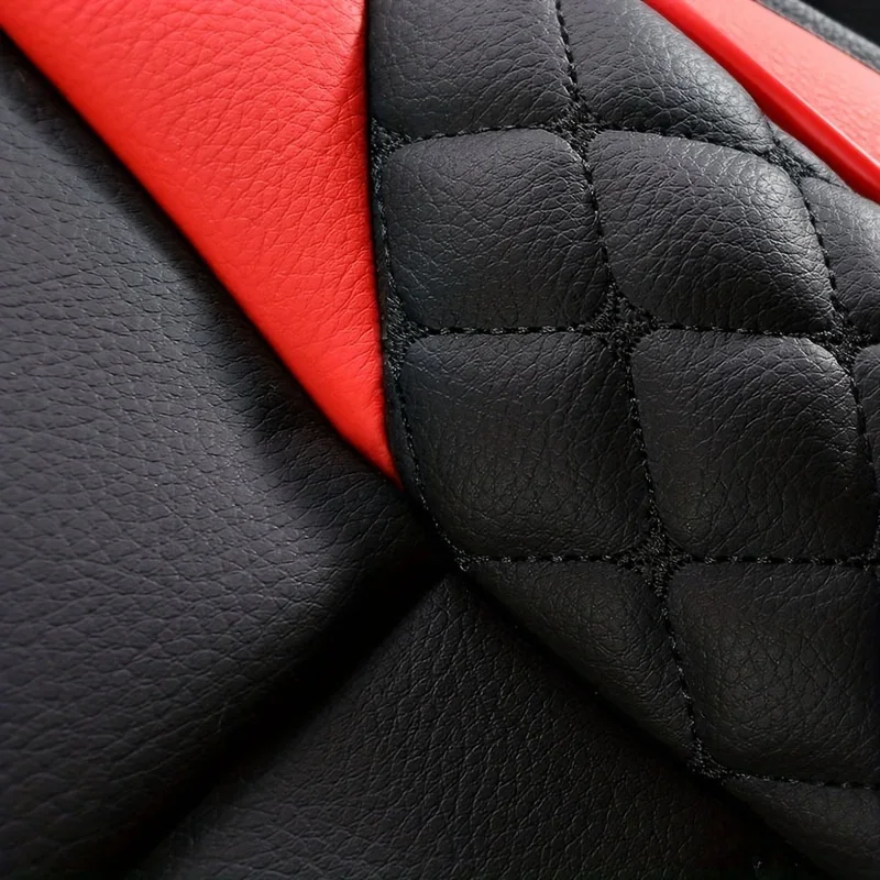 Elegant universal faux leather car seat cover by tand: easy-clean, comfort design, fits major models-enhance your car's