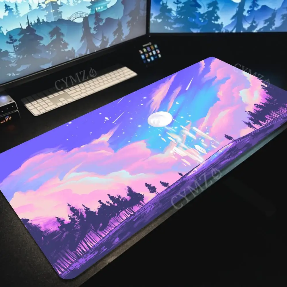 

Pink fantasy scenery large Mouse Pad Desk Mat gaming mats anti-slip Durable offices accessories keyboard mouse mat Extended pad