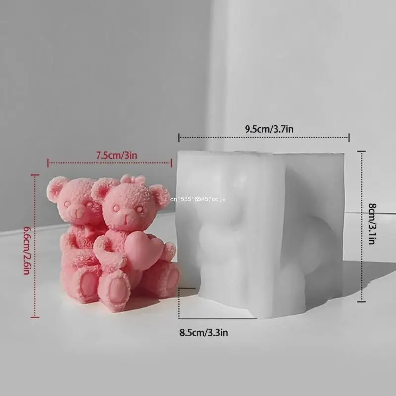 Easy to Clean Bear Silicone Mold Artistic Molds Molds Beautiful Craft Mold Flexible Ornament Moulds for Making Dropship