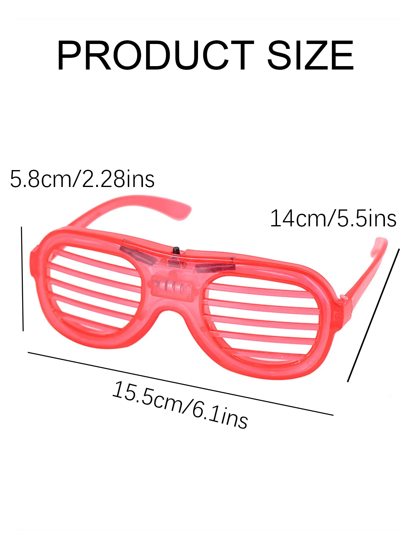 1-15 قطعة LED توهج نظارات 6 ألوان النيون LED مصراع الظل نظارات هدايا عيد ميلاد الاطفال الستائر 3 أضواء نظارات اللعب هدايا الحفلات #6