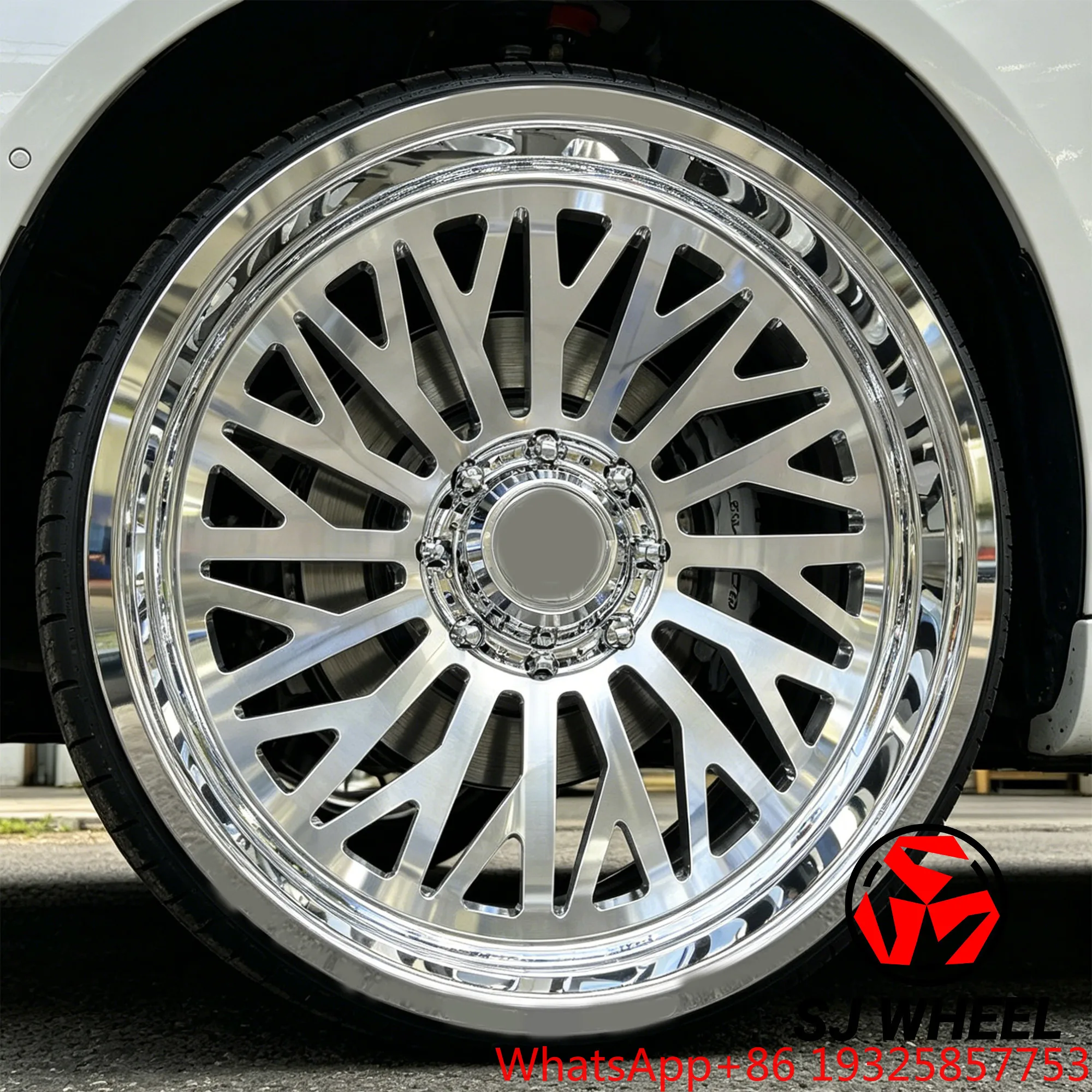 SJ Rims Custom  Forged Wheels 26x14 24x14 26x16 Aluminum Alloy Car Rims Multi Spoke Car Wheel Rims 8x180 8x170 for