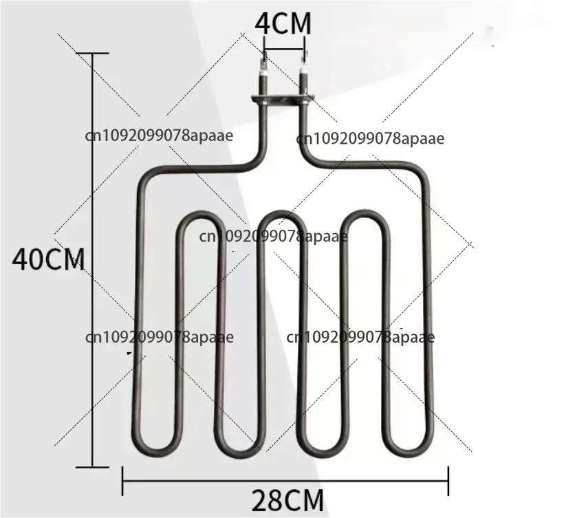 220V 2000w/2500w Electric Heating Element 304 Stainless Steel Tubular Air Baking Heater for Oven/Sauna/Stove