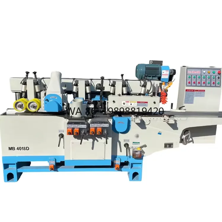 Wood 4 Side Planer Moulder Four For Floor Skirting Board Lining DP4018 Automatic 4/5/6 Spindle