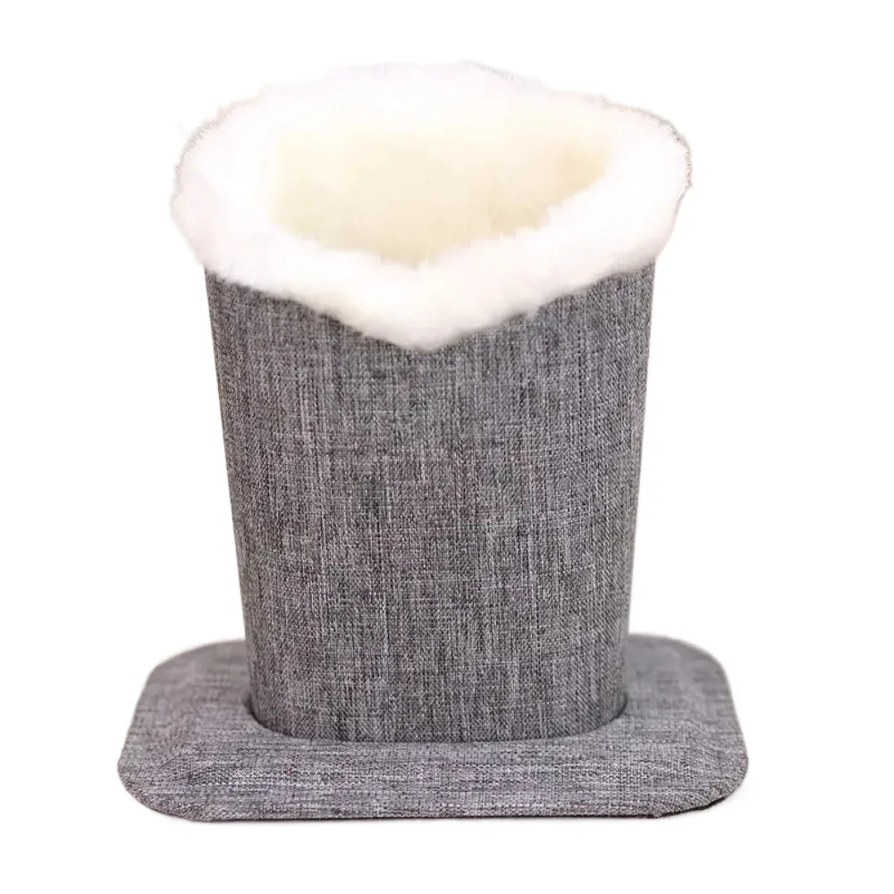 

PU Leather Plush Eyeglass Holder Soft Plush Lining Large Capacity Eyeglass Stand Display Brush Pot Save Space Pen Holder