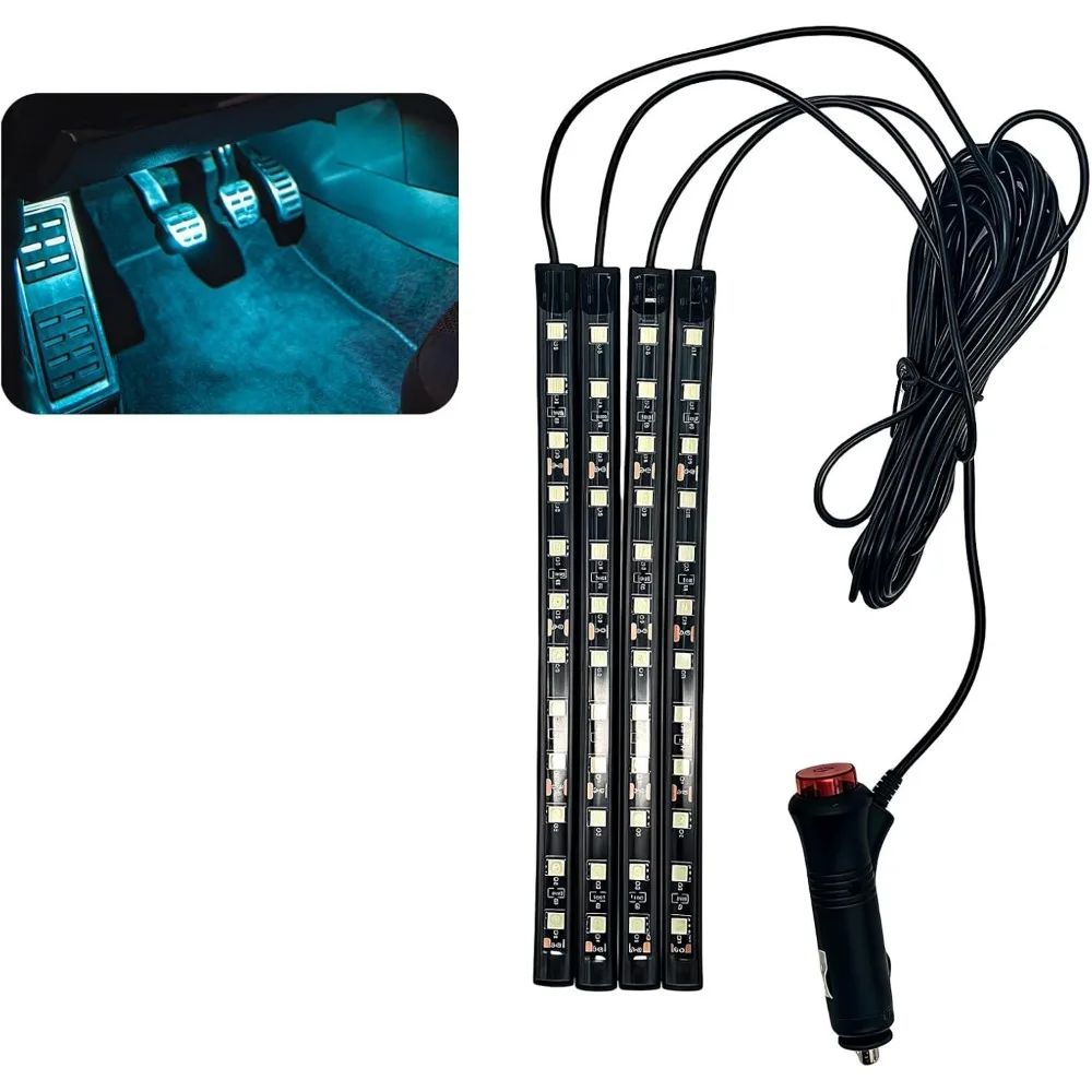 

car led ambient light, ambient lighting, floor lights, footwell lighting for car, wear-resistant and durable, easy to install, s