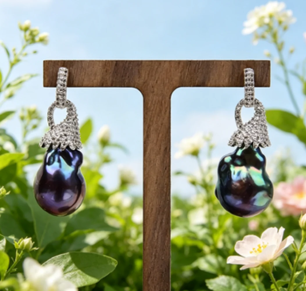 

Classic Baroque Pearl Earrings AAA15-20mm